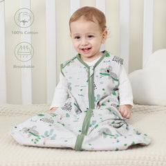 JELLYMONI sleep sack on toddler demonstrates cozy wearable blanket for peaceful sleep.