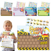 JellyPanda construction potty chart stickers motivate toddlers during potty training