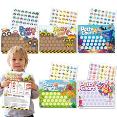 JellyPanda trucks potty chart stickers support consistent potty training routines
