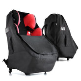 Jenen Jnzen car seat travel bag with wheels, front view, easy airport maneuverability