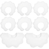 JenPen white baby bibs with bandana style, soft cotton for gentle drool protection