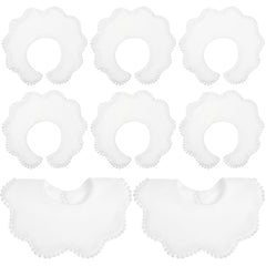 JenPen white baby bibs with bandana style, soft cotton for gentle drool protection