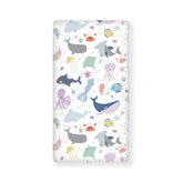 JEPFEIXIA Sea Animals fitted crib sheet with elastic fit for a secure crib