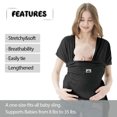 Jeroray Baby Wraps Carrier adjustable strap design fits many caregivers