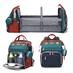 Jeryswet diaper bag with folding changing station for easy on-the-go changes.