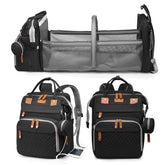 Jeryswet diaper bag with folding changing station for easy on-the-go changes.