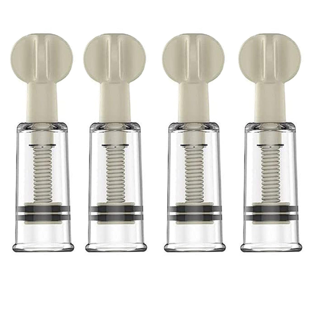 Jesakmie nipple corrector cups set of four in white with smooth edges for comfortable use.