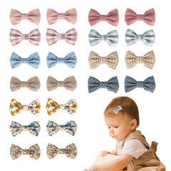 JESSCAT flower-pattern bows clip offers gentle secure hold for baby's hair.