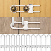 Jetec 10-piece cabinet locks with U-shaped design keep curious babies away from cabinets.