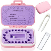 Jetec baby teeth box in purple with 20 slots for secure tooth storage.