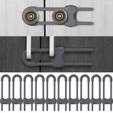 Jetec 10-piece cabinet locks with U-shape design secure drawers and cabinets