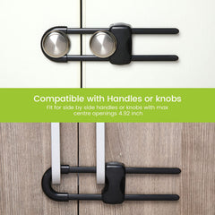 Jetec childproof latch installed on a knob for easy adult access