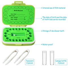 Jetec tooth fairy box interior view shows organized 20-slot storage