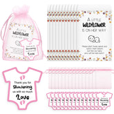 Jetec wildflower seed packet in pink for elegant baby shower favors.