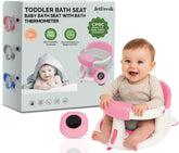 JetFresh baby bath seat with ergonomic backrest supports upright seating.