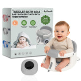 JetFresh baby bath seat with floating thermometer improves bath-time safety at a glance.