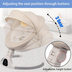 JFOVMCYG baby swing with 10 preset lullabiesplaying calming melodies