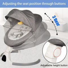 JFOVMCYG baby swing mosquito net feature for worry-free evenings.