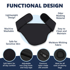 JFRHUDS Ostomy Belt keeps the pouch secure with adjustable fit.