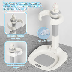 Jfxgjuv eight non-slip rings keep the stand steady during baths.