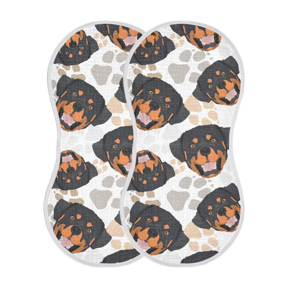 JHKKU burp cloth front view highlights soft cotton surface gentle on newborn skin.