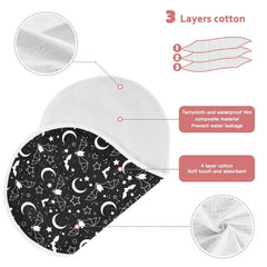 JHKKU front 100% cotton with non-slip back for skin-friendly absorption.