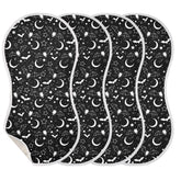 JHKKU muslin burp cloths with Halloween bats print for stylish baby mess protection.