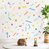 JIABEIUS sprinkle confetti wall stickers in multicolor patterns for playful room decor