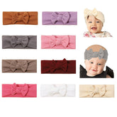 JIAHANG baby bows turban headwrap set in soft colors for comfortable daily wear