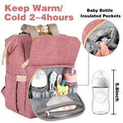 Jiefeike diaper bag backpack insulated pockets keep bottles warm or cool