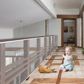 JIFTOK Baby Gate stairs mesh netting allows clear visibility while safeguarding children and pets.