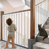JIFTOK baby gate stairs mesh netting provides safe stair control with clear visibility.