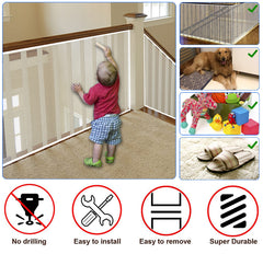 JIFTOK stair safety net close-up highlights tear-resistant mesh design