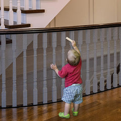 JIFTOK Stairway Net assembly demonstrates simple setup for safe stairs.