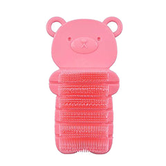 JINCH nail scrubber brush for kids in pink bear design cleans nails gently.