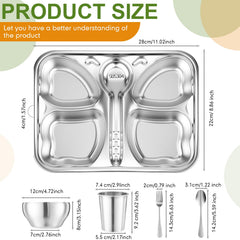 Jinei kids butterfly plate 2, playful motif to make meals more engaging.