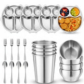 Jinei owl-shaped plate for toddlers, durable stainless steel for mess-free meals.