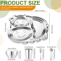 Jinei stainless steel bowl for durable, easy-to-clean toddler meals