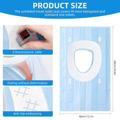 JinluCare XL front-to-back coverage on a public restroom seat