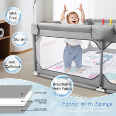 JINXIA foldable playmat inside for tummy time and naps