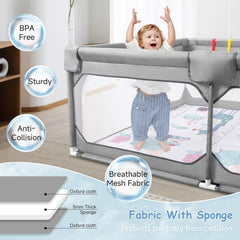 JINXIA foldable 50x50 playmat cushions tummy time and naps