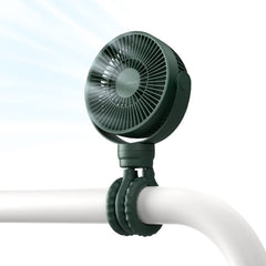 JISULIFE battery-operated stroller fan with 720° angle for precise cooling.