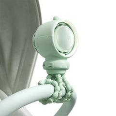 JISULIFE Stroller Fan bladeless design delivers a safe, gentle cooling breeze