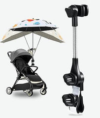 JIUKONG universal 360° stroller umbrella attachment providing wind-following shade