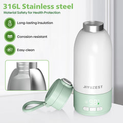JIYUZEST dual heating modes for milk and water with precise control.
