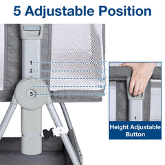 Jixrolyn adjustable-tilt bassinet for comfortable feeding position.