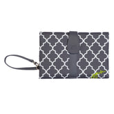 JJ Cole Diaper Changing Clutch Stone Arbor folded design fits neatly in a purse.