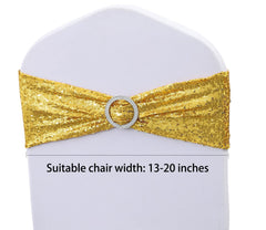 JKDMJF gold sequin chair sash is reusable and easy to wipe.