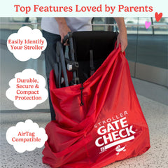JL Childress bag fits most single and some double strollers for travel