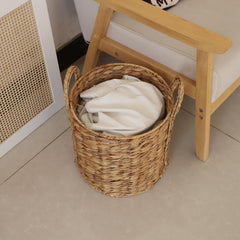 JLKIMZVO seaweed blanket holder basket adds cozy living room texture